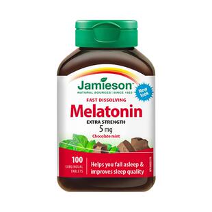 【自营】Jamieson健美生褪黑素速溶片巧克力味100片助眠片