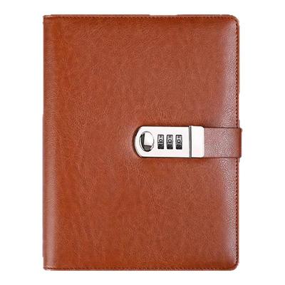 拓拧pu活页密码本带锁日记本定制