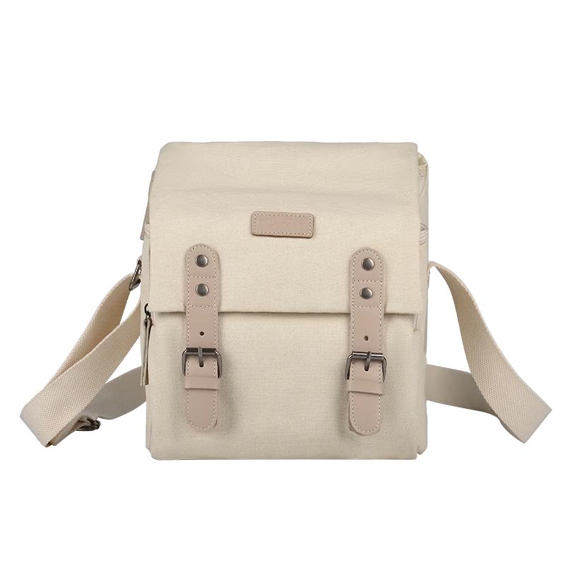 Cwatcun香港卡登单肩相机包日系复古风多功能防撞微单反帆布斜挎摄影包男女适用富士xt5佳能R50尼康索尼zve10