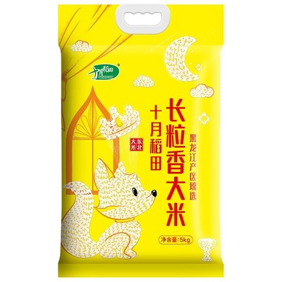 十月稻田长粒香大米5kg东北大米