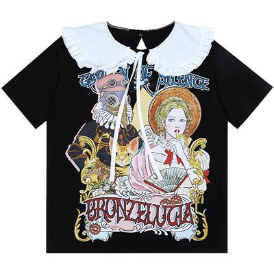 BronzeLucia纯棉短袖设计感