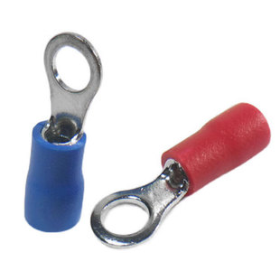 RV1.25 2 3.5 5.5圆型预绝缘接线端子O型HTO鼻子线耳紫铜端头国标