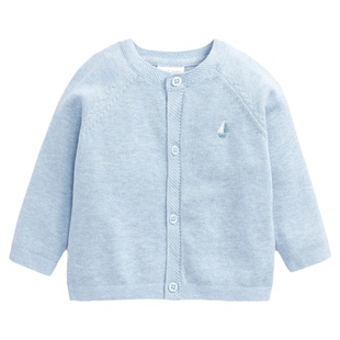 现货英国next童装春男童男宝宝婴儿纯棉薄款针织开衫空调外套2件