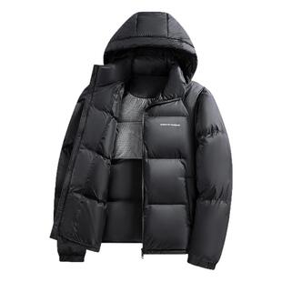 【高充绒量】鸭鸭冬季羽绒服男立领连帽极寒加厚保暖面包服男外套