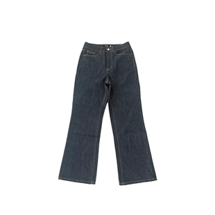 Vcatecx康龙14盎司蓝色复古原牛微喇直筒宽松牛仔裤男女长裤子潮