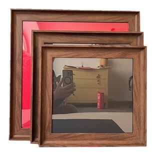 相框手工DIY复古相框干花压花植物标本树脂实木画框挂墙摆台摆件