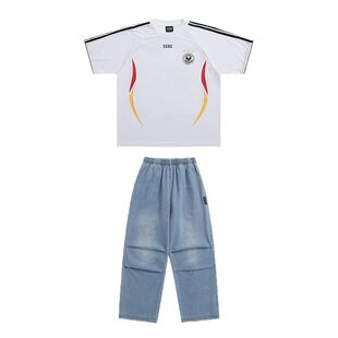 街舞儿童潮服嘻哈风炸街男童六一表演出服少儿hiphop短袖T恤套装