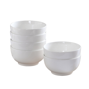 碗家用套装白色大饭碗高档新骨瓷米饭碗陶瓷碗新款面碗白瓷碗餐具