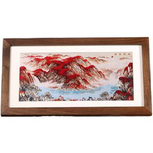礼师傅非遗金雕画鸿运当头家居风景铜雕画桌面摆台商务会议纪念品