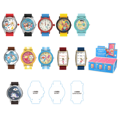 现货正版哆啦A梦手表盲盒大雄叮当猫学生可爱腕表盲盒生日礼物