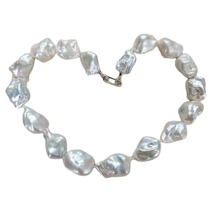 超大巴洛克异形天然珍珠项链不规则怪石头欧美小众原创百搭强光潮