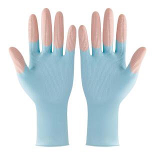 东方红洗碗手套女薄款家务厨房耐用清洁洗衣服防水胶皮四季通用