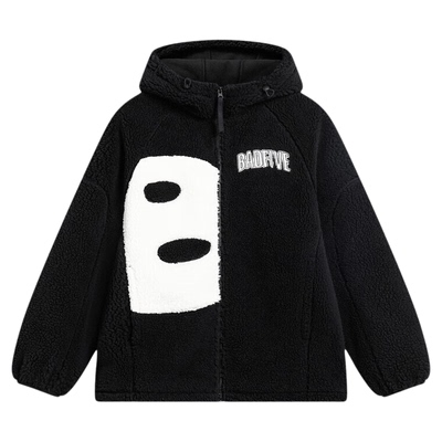 李宁反伍男子加绒连帽外套