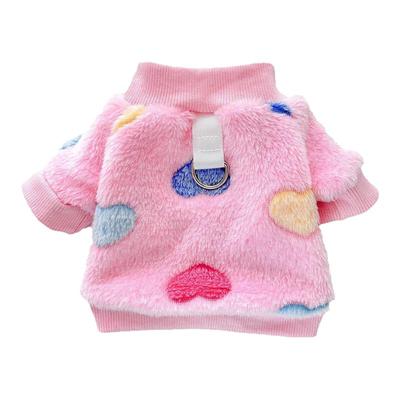 秋装新款加绒INS风宠物狗狗猫咪条纹衣服泰迪比熊博美可牵引背心