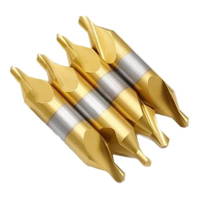 M35含钴镀钛60度A型中心钻头定心钻加长双头不锈钢专用定位1-10mm