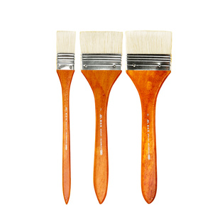 莫帕斯猪鬃毛平头板刷子油画笔刷丙烯画刷底纹笔刷水彩水粉笔单支