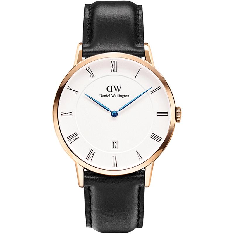 DanielWellington dw手表男士 38mm欧美蓝针皮带男表