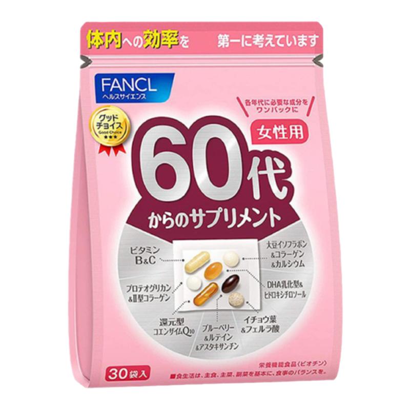 日本直邮FANCL芳珂60岁女性综合所需维生素营养素片30天量30袋/包