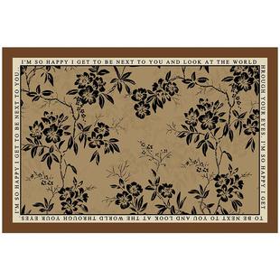 范居态度枝影新中式入户门丝圈地垫玄关门口长方形耐脏免洗门垫