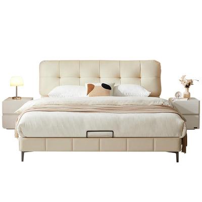 全友家居奶油风皮艺床