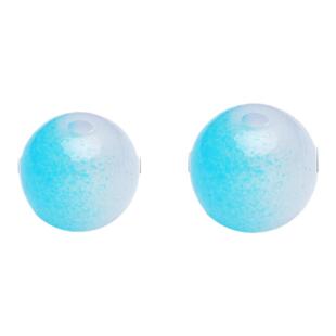 玻璃双拼果冻圆珠串珠DIY手工制作古风发簪项链手链耳饰材料配件