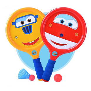 正版超级飞侠儿童羽毛球拍网球拍2合1室外亲子互动3-12岁体育玩具