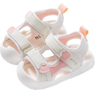 女童凉鞋夏季新款包头学2-3岁4步软底防滑儿童鞋子夏款女宝沙滩鞋