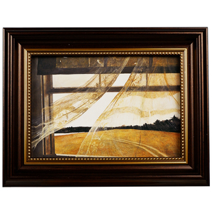 梵高复古摆件卧室客厅背景墙餐厅玄关油画装饰画挂画法式美式相框