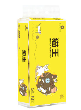 4斤猫王卫生纸五层加厚大卷纸官方直销易溶水厕纸巾木浆家庭装
