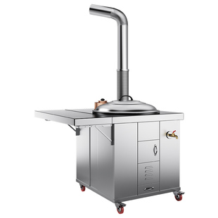 304不锈钢灶炉用柴火灶家用烧木柴大锅台农村无烟轮毂移动土灶台