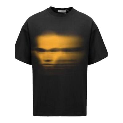 虚幻重影人像水洗纯棉短袖