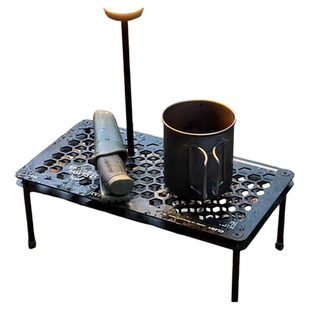 山也至子户外露营桌垫防烫耐高温多功能小桌子战术风黑化军事风