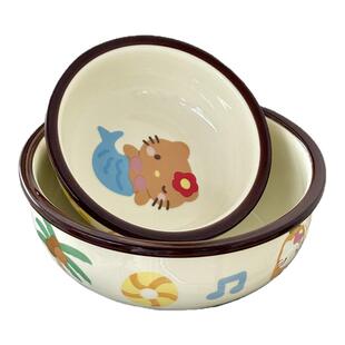 夏威夷黑皮kt~奶油风可爱高颜值甜品盘早餐碗泡面碗家用餐具套装