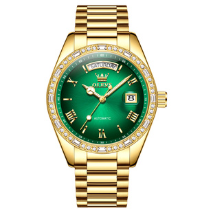 瑞士欧利时男士手表男机械表男款日志型高档奢华金色夜光品牌腕表