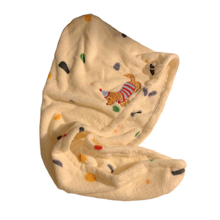 可爱炫彩小狗吊带浴裙浴巾女吸水不掉毛洗澡可穿裹巾速干浴袍夏天