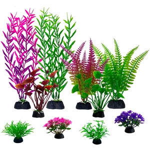 鱼缸造景仿真水草水族箱龟缸全套装饰摆件懒人水草花植物仿真套餐