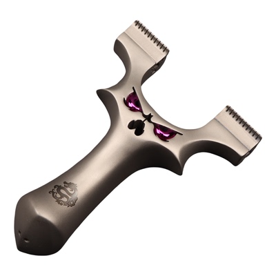 9025弓拓不锈钢弹弓快压免绑夹片扁皮竞技户外实战精准龙齿弹弓