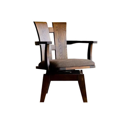 出口日本实木黑色转椅红橡木定制