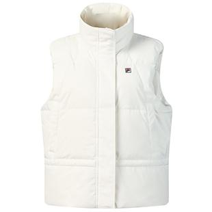 FILA 斐乐官方女士羽绒马甲2026春新款时尚休闲简约立领保暖外套