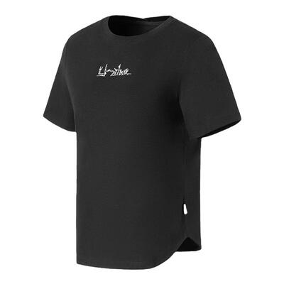 李宁夏季女子新款健身系列透气时尚圆领短袖运动T恤ATSS358-3