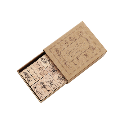 复古木质集套装手账素材章印章