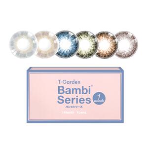 Bambi小鹿眼小直径美瞳月抛2片彩色隐形眼镜女T-Garden旗舰店正品