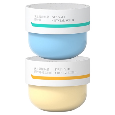 未兰身体磨砂膏280g果酸祛痘海盐去角质浴盐深层清洁保湿嫩肤男女