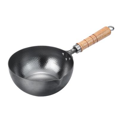 三本盛日本进口无涂层奶锅雪平锅