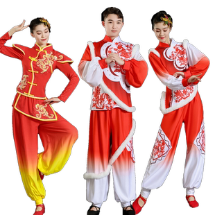 2025新款陕北秧歌服中国风安塞腰鼓表演服装敲锣打鼓喜庆扇子舞服