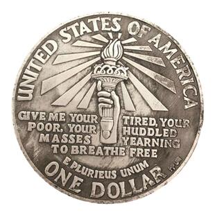 美国1美元美金 自由女神像 外国硬币纪念币 钱币仿真