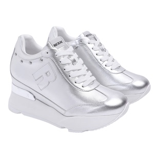 【新品】Ruco Line 26夏牛漆皮休闲跑鞋女钉珠9cm厚底内增高鞋