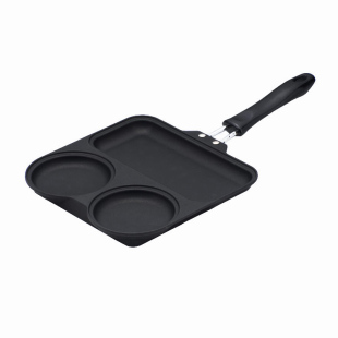 日本进口杉山金属不粘锅三合一早餐锅煎锅煎蛋平底锅电磁炉通用