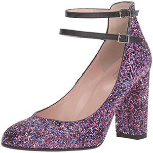 正品现货Kate Spade NEW YORK 女款搭扣亮钻 舞会典礼方跟高跟鞋