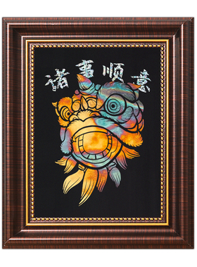 非遗螺钿烧箔金箔画手工diy材料